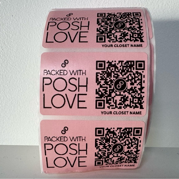 100 Custome 2" Stickers w/ Your Poshmark QR Code packed with posh love sticker - Picture 8 of 10